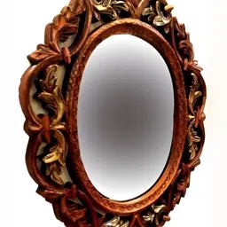 VAS collection home Brown Wooden Mirror Frame image 2