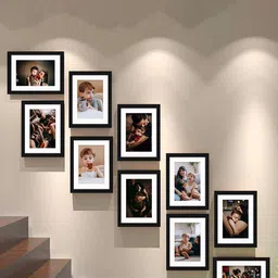 Art Street Black 10 Pieces Printed Wooden Collage Photo Frames-image-18
