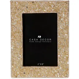 CASA DECOR Silver Toned & Gold Toned Wooden Table Photo Frame-image-88