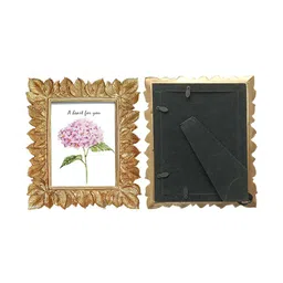 Art Street Gold-Toned Leaf Design Table Photo Frame image 5