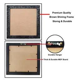 Hawai Black & Gold Plated Wooden Squared Wall Photo Frame image 5