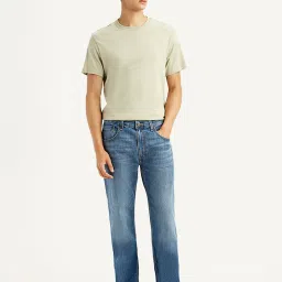 levi's Men's 555 Blue Loose Fit Mid Rise Jeans image 1