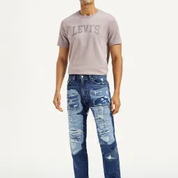 levi's Men's 505 Mid Indigo Straight Fit Mid Rise Jeans-picture-11