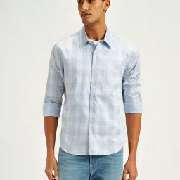 Men's Redloop Checkered Spread Collar Shirt-image-7