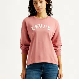 levi's Women's Brand Logo Crew Neck Sweatshirt image 1