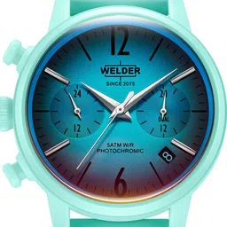 WELDER Women Brass Dial & Leather Straps Analogue Multi Function Watch WWRP607 image 4