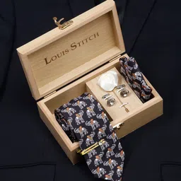 LOUIS STITCH Men Italian Silk Formal Necktie Tie Accessory Gift Set-image-91
