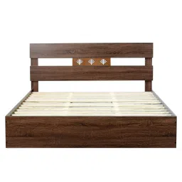 direct factory to home private limited (df2h) Yumako Queen Size Bed In Walnut Finish image 6