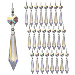 s s tredars S S Traders 55mm Red Crystal Glass Chandelier Icicle Crystal Prisms Lighting Lamp Decoration Parts (Pack of 25 Pcs) image 1