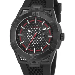 GUESS Men Textured Dial & Silicon Straps Analogue Watch GW0712G1 image 3