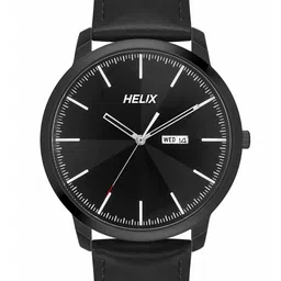 Helix Men Brass Dial & Leather Straps Analogue Watch TW039HG15 image 1