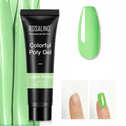ROSALIND UV & LED Soak-Off Colorful Poly Nail Extension Gel 15 ml - Light Green-picture-30