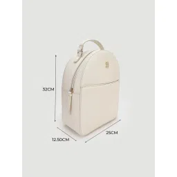 tommy hilfiger accessories Tommy Hilfiger Solid Beige Pu Backpack image 4