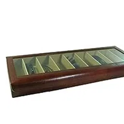 essart faux leather Sunglasses eyeglass Box Organizer Holder Case with 9 Slots for Sunglasses Snakebit Tan Color image 1