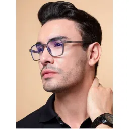 Voyage Grey Square Eyeglasses for Men & Women (53)-picture-27