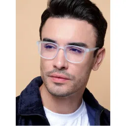 Voyage Light Blue Square Eyeglasses for Men & Women (52)-picture-24