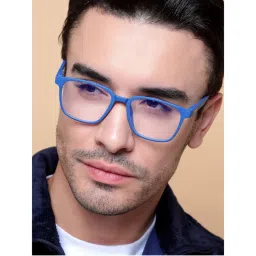 Voyage Royal Blue Square Eyeglasses for Men & Women (52)-picture-16