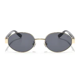 Voyage Unisex Black Lens with Golden Frame Oval Sunglasses (MG6894) (62)-image-99