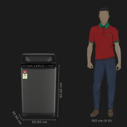 VOLTAS beko 7.5 Kg 5 Star Fully Automatic Top Load Washing Machine (WTL7506UAA, Aqua Wave Drum, Medium Grey) image 2