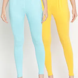 TAG 7 Women Pack of 2 Solid Straight-Fit Ankle Length Leggings-image-67