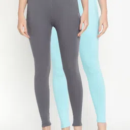 TAG 7 Women Pack of 2 Solid Leggings-picture-45