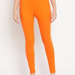 TAG 7 Pack of 2 Grey & Orange Ankle Length Leggings image 3