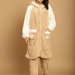 TAG 7 Colourblocked Hooded Longline Top With Pyjamas image 1