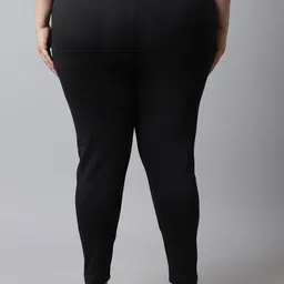 TAG 7 Women Plus size Black Solid Ankle-length Leggings image 4