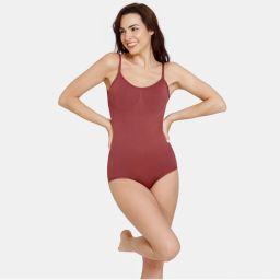 Zivame All Day Seamless Bodysuit - Wild Ginger -Brown-picture-30
