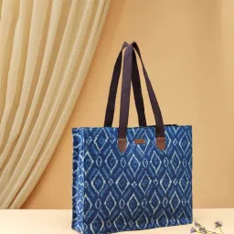 Fabindia Indigo Cotton Tote Bag-image-16