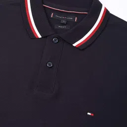 Tommy Hilfiger Men Solid Polo Collar Cotton T-shirt image 4