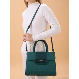ROCIA Women Blue Solid Hand Bag with Detachable Strap-picture-15