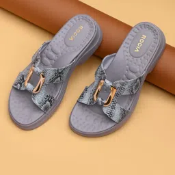 ROCIA By Regal Grey Women Snake Skin Funky Sandal Heels-picture-15