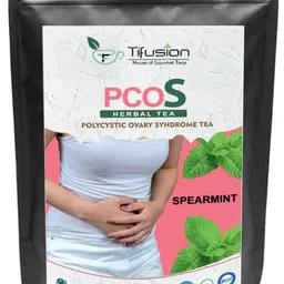 Tifusion Pcos Green Tea With Spearmint Chaste Berry Nettle For Hormonal Balance & Better Period Cycle Helps In Acne & Facial Hair Growth Control Pcod Drink For Pcos & Amp (50gm) image 1