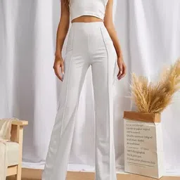 royalica Women's Slim Fit High-Waisted Pant Bell Bottom Trendy Retro-Chic Trousers - Perfect for Every Occasion image 4