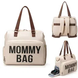 dravina Diaper Bag for Moms with Large 14-Compartment Storage, Insulated Pockets, Shoe Compartment, Waterproof Baby Bag | Premium Leather Shoulder Strap for On-the-Go Moms, 40cm image 1