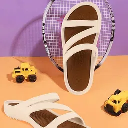 glj Women's Comfort Slide Sandals, Pink and Black, Multi-Strap Design image 2