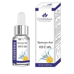 Leeposh Hyaluronic Acid + Vitamin-C 10% Face Serum 10 ml with DRS Roller image 3