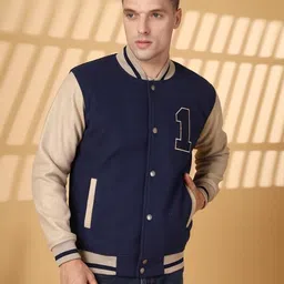 chkokko Men Varsity Stylish Letterman Long Sleeves Winter Jacket image 4