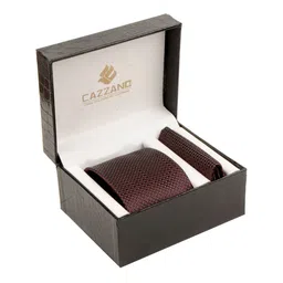 Cazzano Men Premium Neck Tie and Pocket Square with Combo Gift Set image 1