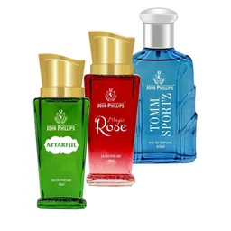 JOHN PHILLIPS Set of 3 Eau De Parfum 60 ml each - Attarful + Magic Rose + Tomm Sportz image 1