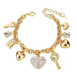 Shining Diva Fashion Gold-Plated Charm Bracelet-picture-22