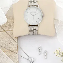 JOKER & WITCH Women Silver Watch Gift Set-picture-6