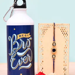Voylla Set of 2 Beaded Thread Rakhi With Water Bottle-picture-25