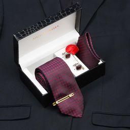 MUTAQINOTI Men Silk Necktie Accessory Gift Set-picture-10