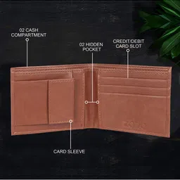 ZORO Men Black & Brown Solid Belt & Wallet Accessory Gift Set image 3