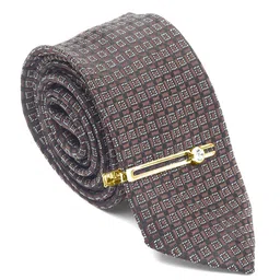 LOUIS STITCH Men Printed Silk Tie with Tie Pin & Pocket Square Accessory Gift Set image 3