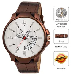 MARKQUES Men Brown Watch and Wallet Combo Accessory Gift Set image 3