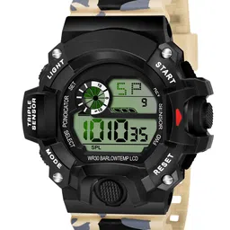 SWADESI STUFF Unisex Kids Beige Digital Watch army beige image 1