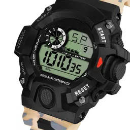 SWADESI STUFF Unisex Kids Beige Digital Watch army beige image 2